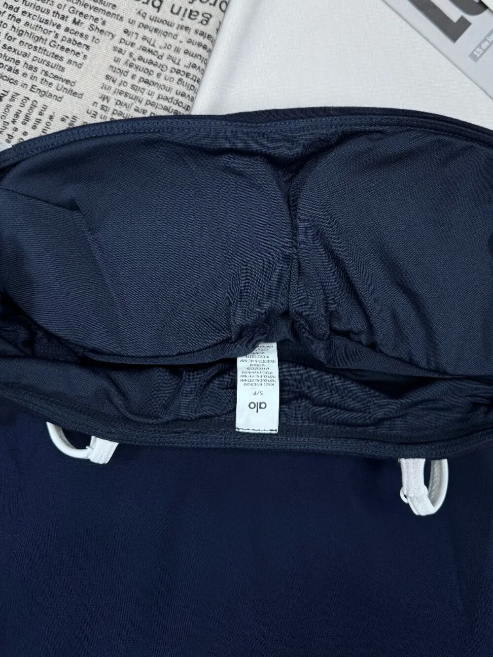 NWT Alo Yoga Airbrush Streamlined Dress Navy💙Tennis Dress Activewear Athleisure - Picture 4 of 10